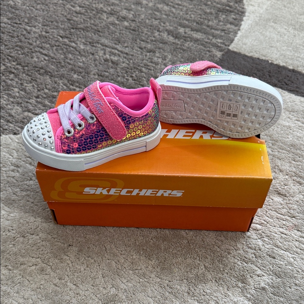 Skechers Kids' Rainbow Sequin Sneakers